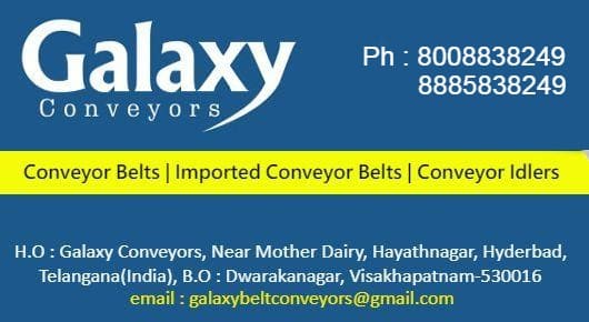 galaxy conveyors conveyor belts idlers dealers near suryabagh in Visakhapatnam Vizag,Dwarakanagar In Visakhapatnam, Vizag