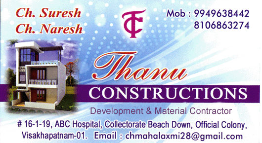 Thanu Constructions in Visakhapatnam Vizag,Collector Office  In Visakhapatnam, Vizag