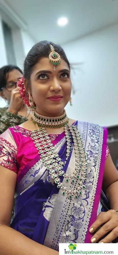 Bridal Makeup airbrush HD Glam look hair styling saree draping subtle makup editorial makeup vizag visakhapatnam