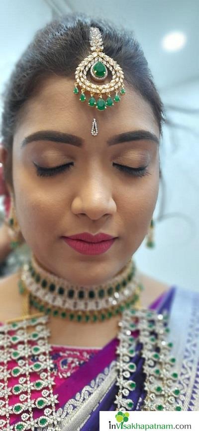 Bridal Makeup airbrush HD Glam look hair styling saree draping subtle makup editorial makeup vizag visakhapatnam