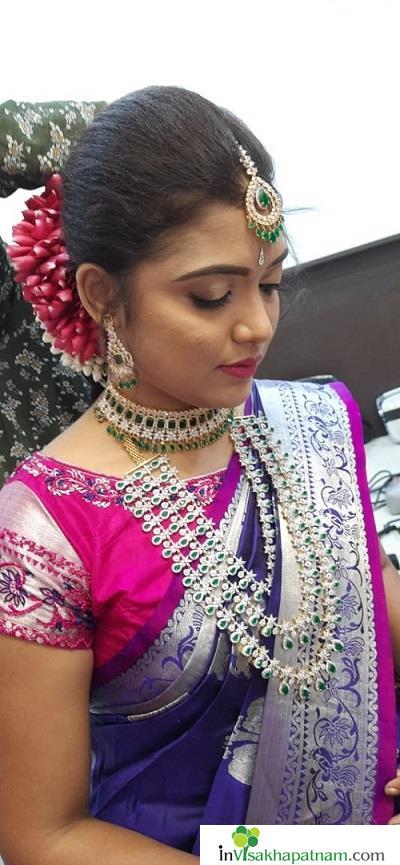 Bridal Makeup airbrush HD Glam look hair styling saree draping subtle makup editorial makeup vizag visakhapatnam