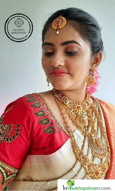 Bridal Makeup airbrush HD Glam look hair styling saree draping subtle makup editorial makeup vizag visakhapatnam