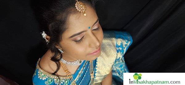 Bridal Makeup airbrush HD Glam look hair styling saree draping subtle makup editorial makeup vizag visakhapatnam