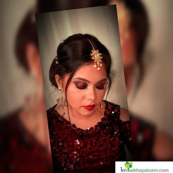 Bridal Makeup airbrush HD Glam look hair styling saree draping subtle makup editorial makeup vizag visakhapatnam