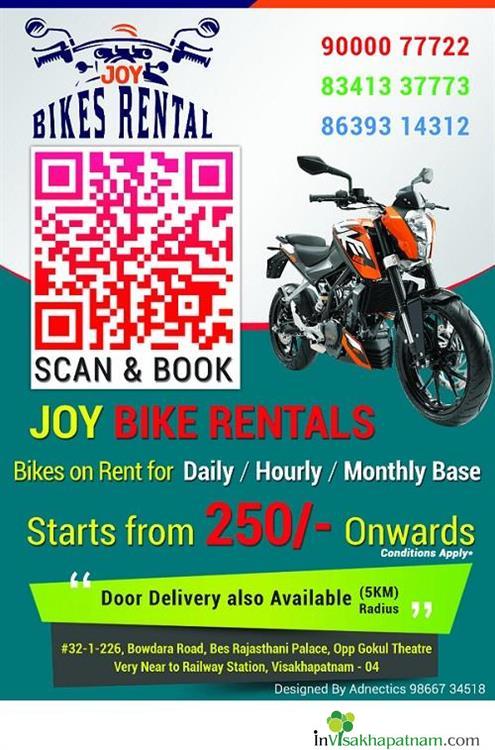 joy Bike Rental Services near allipuram visakhapatnam vizag
