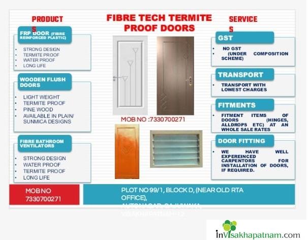 Fibre Tech Doors wpc doors frp doors termite proof water proof fibre frp raw materials resin mat pigment gajuwaka in visakhapatnam vizag