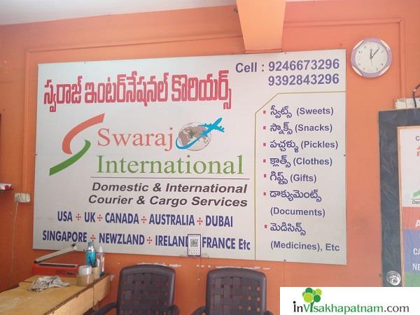 Swaraj International Couriers and Cargo Services Near MVP Colony Ushodaya Junction Vizag Visakhapatnam