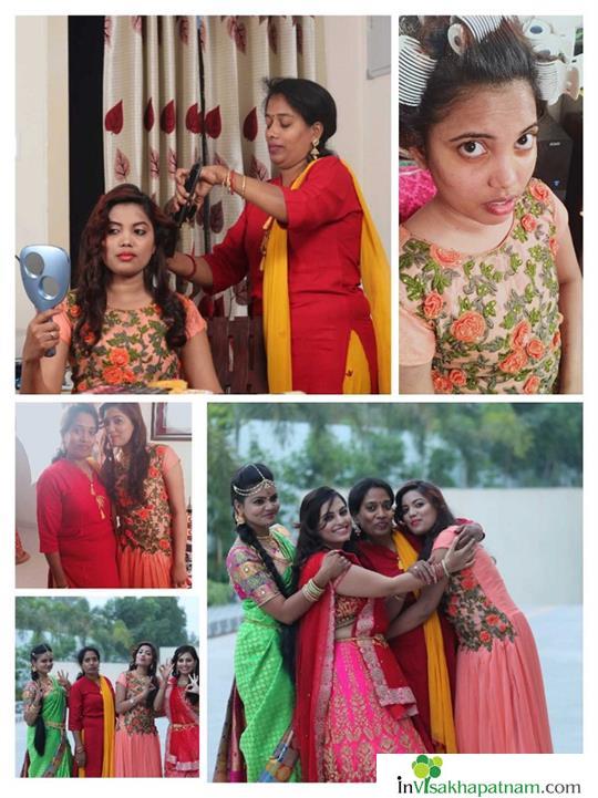 sree beautician bridal hd mac party glossy makeup air brush bridal guest mehendi nail art package ladies beauticians in vizag visakhapatnam