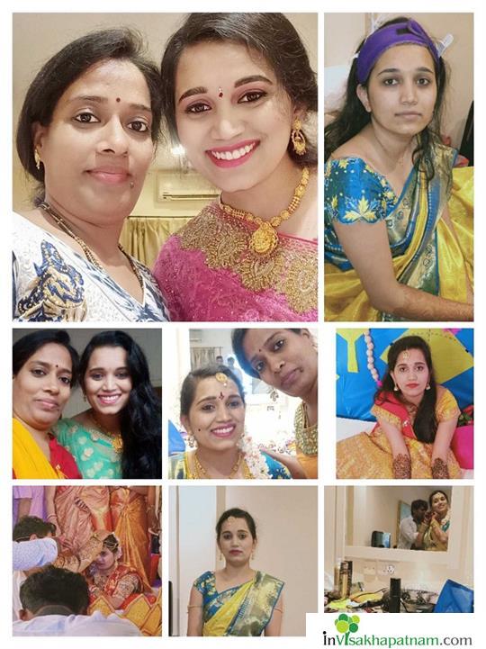 sree beautician bridal hd mac party glossy makeup air brush bridal guest mehendi nail art package ladies beauticians in vizag visakhapatnam