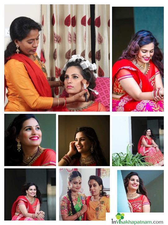 sree beautician bridal hd mac party glossy makeup air brush bridal guest mehendi nail art package ladies beauticians in vizag visakhapatnam