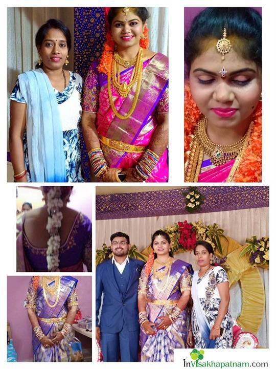 sree beautician bridal hd mac party glossy makeup air brush bridal guest mehendi nail art package ladies beauticians in vizag visakhapatnam