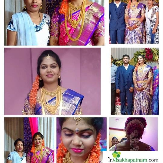 sree beautician bridal hd mac party glossy makeup air brush bridal guest mehendi nail art package ladies beauticians in vizag visakhapatnam