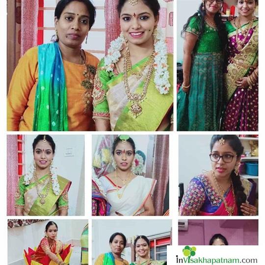 sree beautician bridal hd mac party glossy makeup air brush bridal guest mehendi nail art package ladies beauticians in vizag visakhapatnam