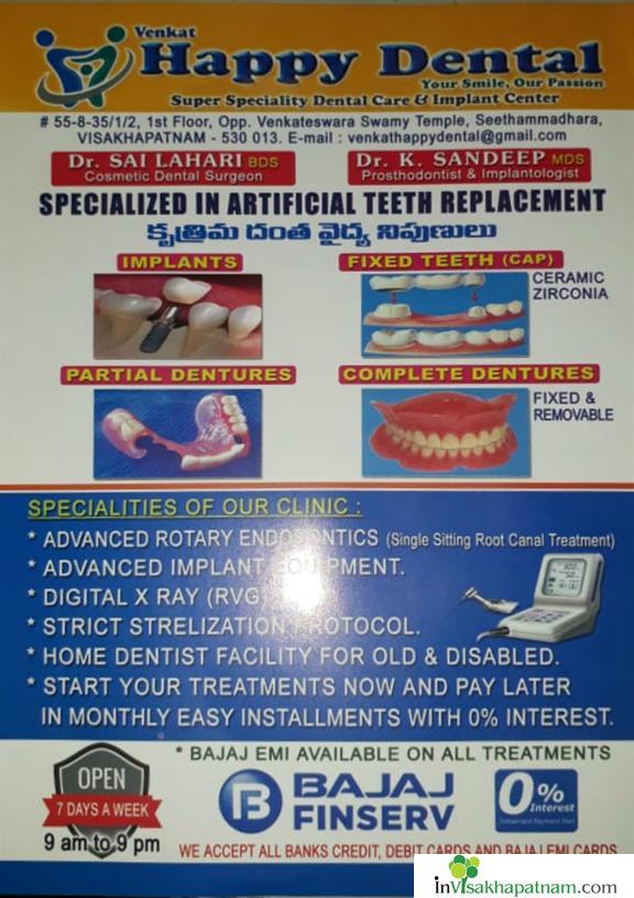 Venkat Happy Dental Seethammadhara in vizag visakhapatnam